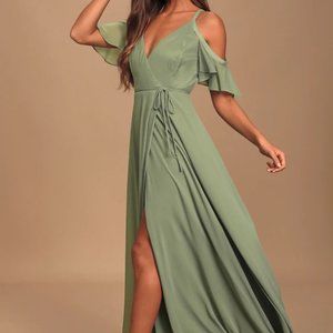 Sage green bridesmaid dress